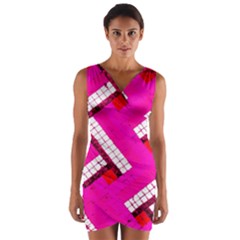 Pop Art Mosaic Wrap Front Bodycon Dress by essentialimage365