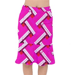 Pop Art Mosaic Short Mermaid Skirt by essentialimage365