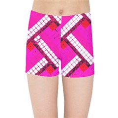 Pop Art Mosaic Kids  Sports Shorts by essentialimage365