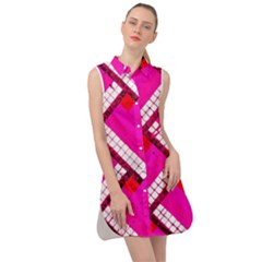 Pop Art Mosaic Sleeveless Shirt Dress by essentialimage365
