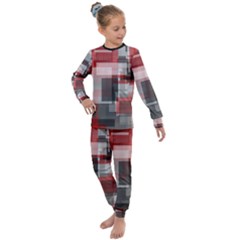 Abstract Tiles, Mixed Color Paint Splashes, Altered Kids  Long Sleeve Set  by Casemiro