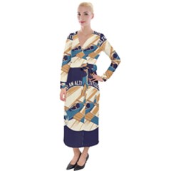 Airplane - I Need Altitude Adjustement Velvet Maxi Wrap Dress