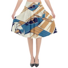 Airplane - I Need Altitude Adjustement Flared Midi Skirt