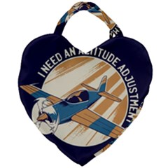 Airplane - I Need Altitude Adjustement Giant Heart Shaped Tote