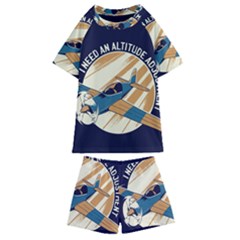 Airplane - I Need Altitude Adjustement Kids  Swim Tee And Shorts Set