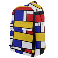 Stripes And Colors Textile Pattern Retro Classic Backpack by DinzDas