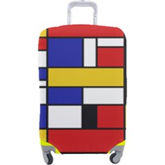 Stripes And Colors Textile Pattern Retro Luggage Cover (large) by DinzDas