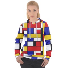 Stripes And Colors Textile Pattern Retro Women s Overhead Hoodie by DinzDas