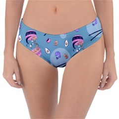 Japanese Ramen Sushi Noodles Rice Bowl Food Pattern 2 Reversible Classic Bikini Bottoms by DinzDas