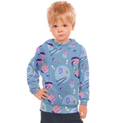 Japanese Ramen Sushi Noodles Rice Bowl Food Pattern 2 Kids  Hooded Pullover by DinzDas