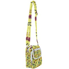 Tropical Island Tiki Parrots, Mask And Palm Trees Shoulder Strap Belt Bag by DinzDas