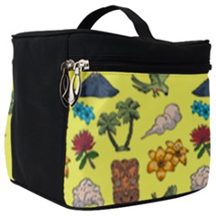 Tropical Island Tiki Parrots, Mask And Palm Trees Make Up Travel Bag (big) by DinzDas