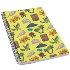 Tropical Island Tiki Parrots, Mask And Palm Trees 5 5  X 8 5  Notebook by DinzDas