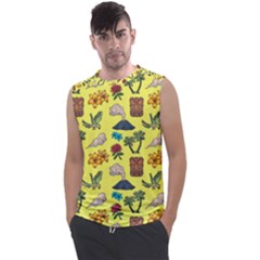 Tropical Island Tiki Parrots, Mask And Palm Trees Men s Regular Tank Top by DinzDas