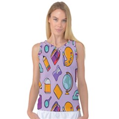 Back To School And Schools Out Kids Pattern Women s Basketball Tank Top by DinzDas