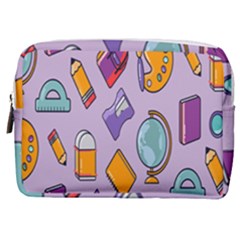 Back To School And Schools Out Kids Pattern Make Up Pouch (medium) by DinzDas