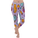Back To School And Schools Out Kids Pattern Lightweight Velour Capri Yoga Leggings View1
