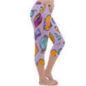 Back To School And Schools Out Kids Pattern Lightweight Velour Capri Yoga Leggings View3