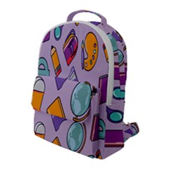 Back To School And Schools Out Kids Pattern Flap Pocket Backpack (large) by DinzDas