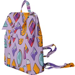 Back To School And Schools Out Kids Pattern Buckle Everyday Backpack by DinzDas