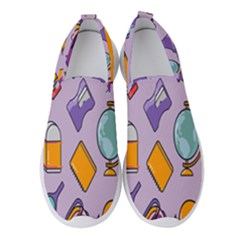 Back To School And Schools Out Kids Pattern Women s Slip On Sneakers by DinzDas