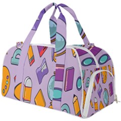 Back To School And Schools Out Kids Pattern Burner Gym Duffel Bag by DinzDas