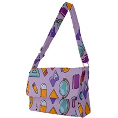 Back To School And Schools Out Kids Pattern Full Print Messenger Bag (l) by DinzDas