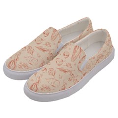 Thanksgiving Flowers And Gifts Pattern Men s Canvas Slip Ons by DinzDas
