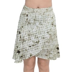 Geometric Abstract Sufrace Print Chiffon Wrap Front Skirt by dflcprintsclothing