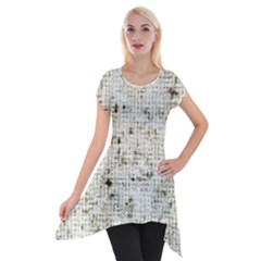 Geometric Abstract Sufrace Print Short Sleeve Side Drop Tunic by dflcprintsclothing