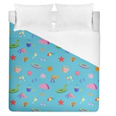 Summer  Beach  The Sun Duvet Cover (queen Size) by SychEva