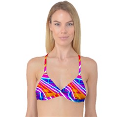 Pop Art Neon Wall Reversible Tri Bikini Top by essentialimage365