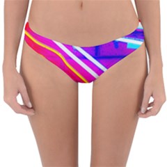 Pop Art Neon Lights Reversible Hipster Bikini Bottoms by essentialimage365