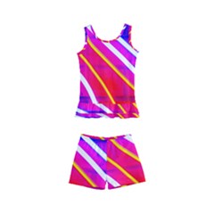 Pop Art Neon Lights Kids  Boyleg Swimsuit by essentialimage365