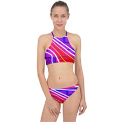 Pop Art Neon Lights Racer Front Bikini Set by essentialimage365