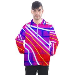 Pop Art Neon Lights Men s Half Zip Pullover by essentialimage365