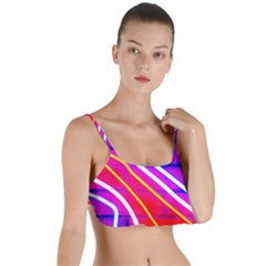 Pop Art Neon Lights Layered Top Bikini Top  by essentialimage365