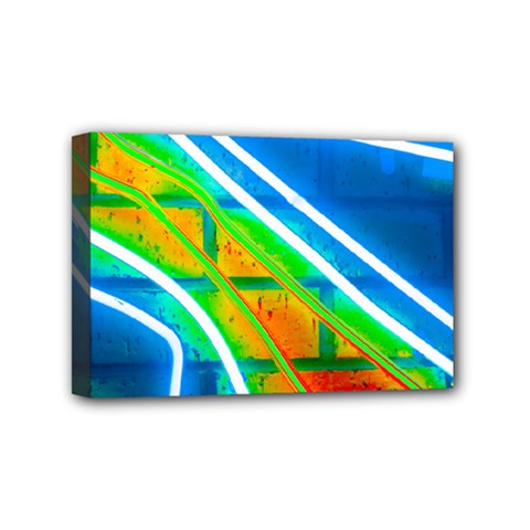 Pop Art Neon Wall Mini Canvas 6  X 4  (stretched) by essentialimage365