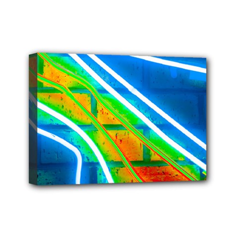 Pop Art Neon Wall Mini Canvas 7  X 5  (stretched) by essentialimage365