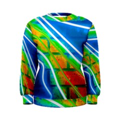 Pop Art Neon Wall Women s Sweatshirt