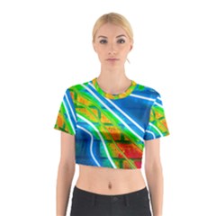 Pop Art Neon Wall Cotton Crop Top