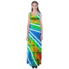 Pop Art Neon Wall Empire Waist Maxi Dress by essentialimage365