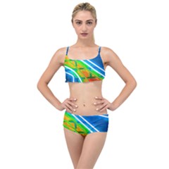 Pop Art Neon Wall Layered Top Bikini Set by essentialimage365