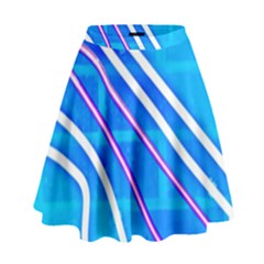 Pop Art Neon Wall High Waist Skirt by essentialimage365