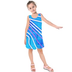 Pop Art Neon Wall Kids  Sleeveless Dress by essentialimage365
