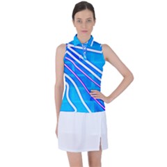 Pop Art Neon Wall Women s Sleeveless Polo Tee by essentialimage365