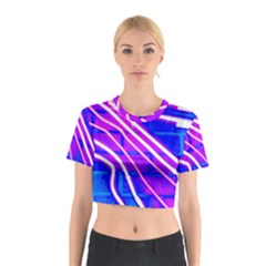 Pop Art Neon Wall Cotton Crop Top by essentialimage365