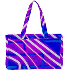 Pop Art Neon Wall Canvas Work Bag by essentialimage365