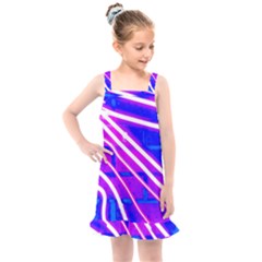 Pop Art Neon Wall Kids  Overall Dress by essentialimage365