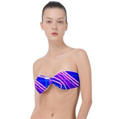 Pop Art Neon Wall Classic Bandeau Bikini Top  by essentialimage365